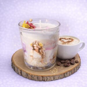 נר עם ריח קפוצ'ינו