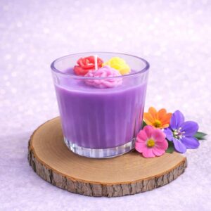 נר עם ריח של פרח "צבעוני "