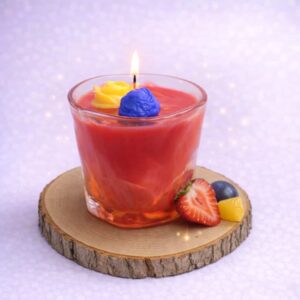 נר עם ריח של אנרגיית פירות