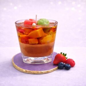 נר ג'ל עם ריח של תערובת פירות