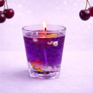 נר ג'ל עם ריח של דובדבן שחור