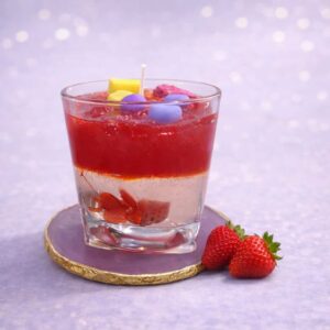 נר ג'ל עם ריח של תות