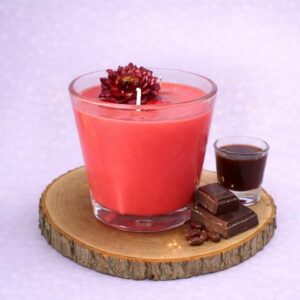 נר עם ריח של שוקולד עם ליקר